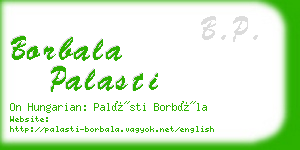 borbala palasti business card
